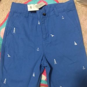 Janie & Jack Boys Blue sailboat short NWT 12